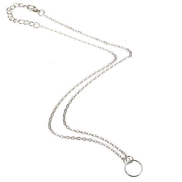 Gold Silver Circle Clavicle Chain Pendant Necklace For Women
