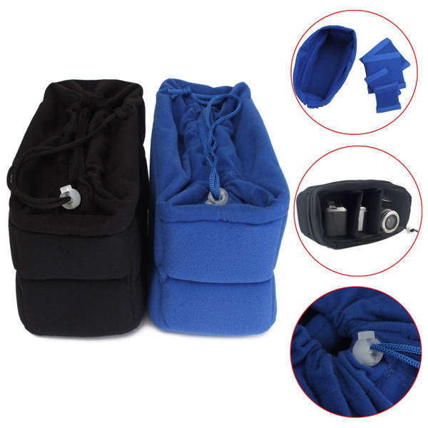 Camera Len Insert Bag Protect Package Case Partition Padded Pouch For DSLR SLR