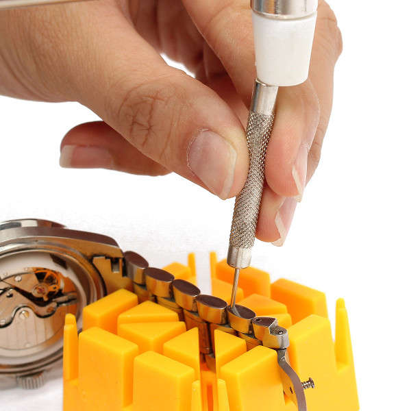 5Pcs Watch Band Strap Holder Hammer Punch Pins Link Remover Watch Repair Tool Set
