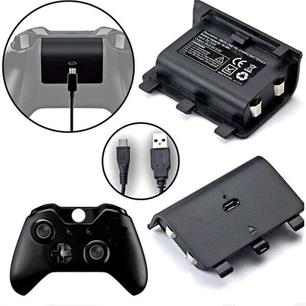 2400mah Rechargeable Battery Pack & Cable For Xbox One Play Charge Kit