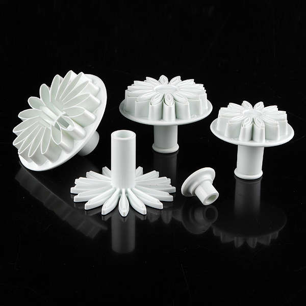 3pcs Veined Sunflower Gerbera Daisy Plunger Cutter Tool