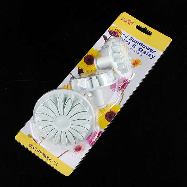 3pcs Veined Sunflower Gerbera Daisy Plunger Cutter Tool