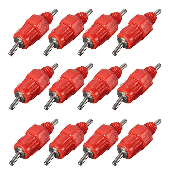 25pcs Poultry Chicken Duck Screw Water Nipples Ball Drinker