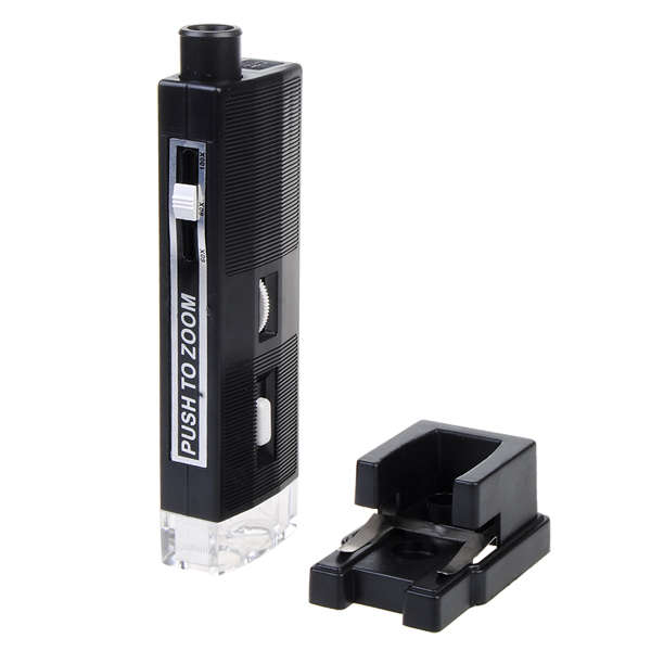 60X-100X LED Light Pocket Microscope Handheld Magnifying