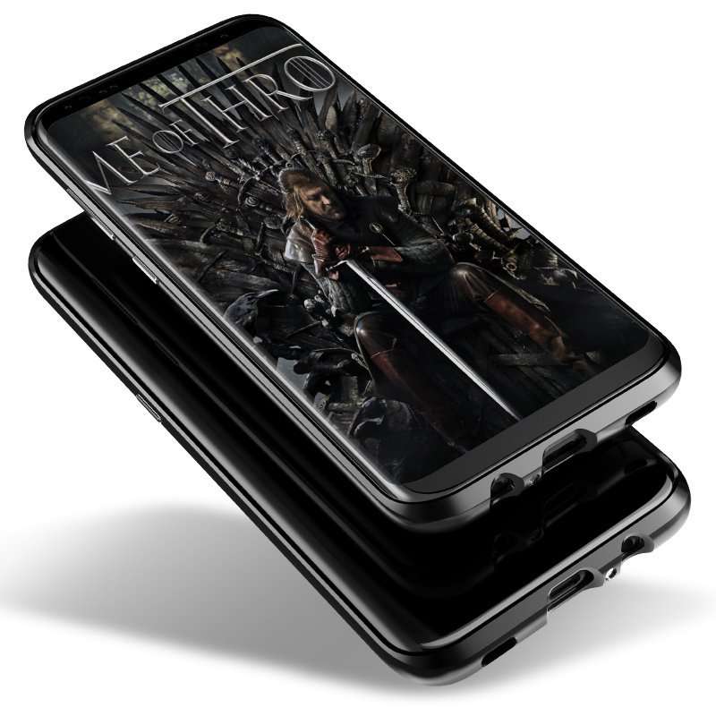 Ultrathin Aviation Alloy Anti Knock Bumper+Colored Back Cover Case For Samsung Galaxy S8