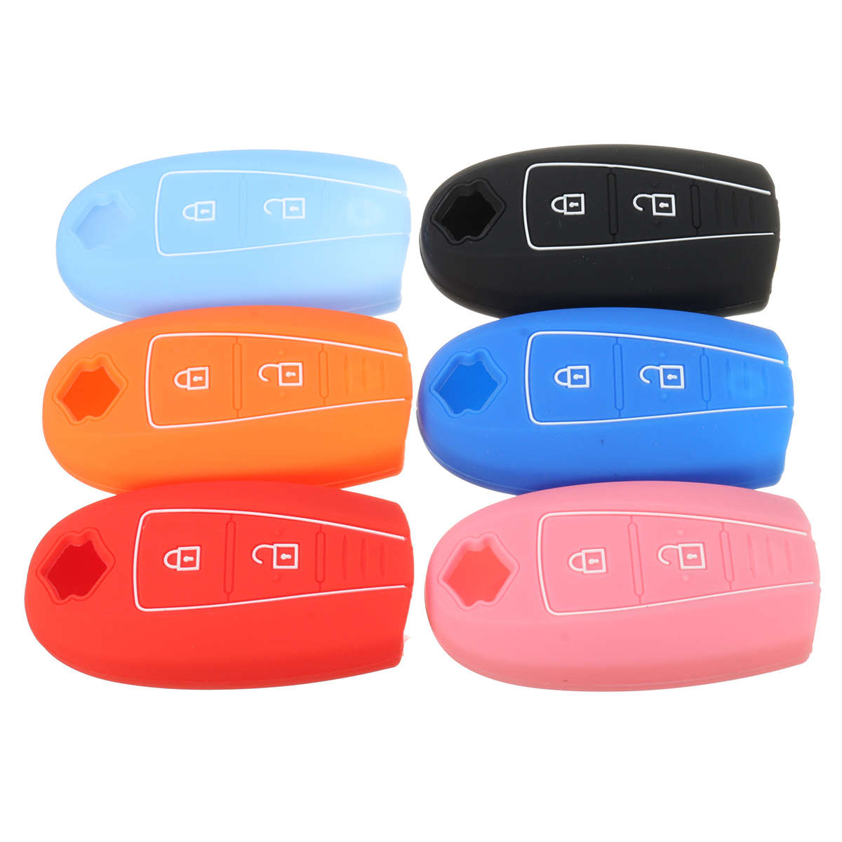 2 Button Silicone Cover Key Case Shell For Suzuki Swift Kizashi SX4 S-Cross