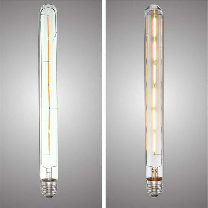 Dimmable 300mm T30 E27 E26 6W Warm White COB Retro Edison Light Lamp Bulb AC110V AC220V