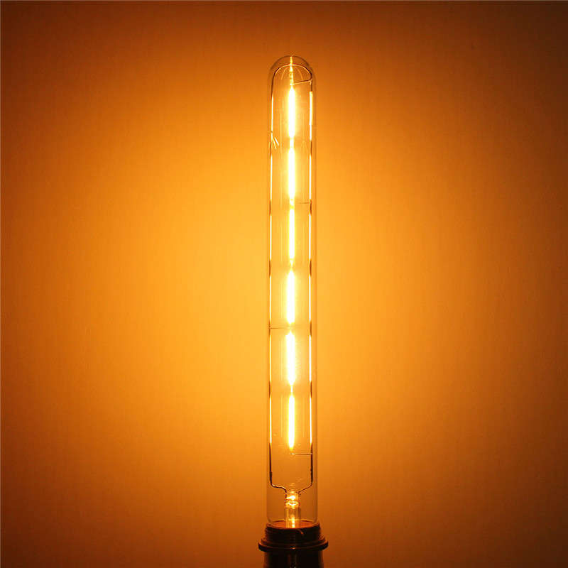 Dimmable 300mm T30 E27 E26 6W Warm White COB Retro Edison Light Lamp Bulb AC110V AC220V