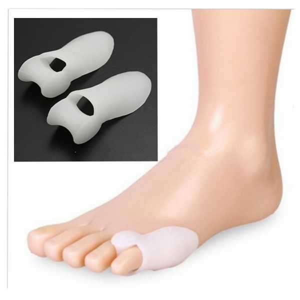 2Pcs Soft Silicone Gel Toe Separators Straightener Bunion Protector