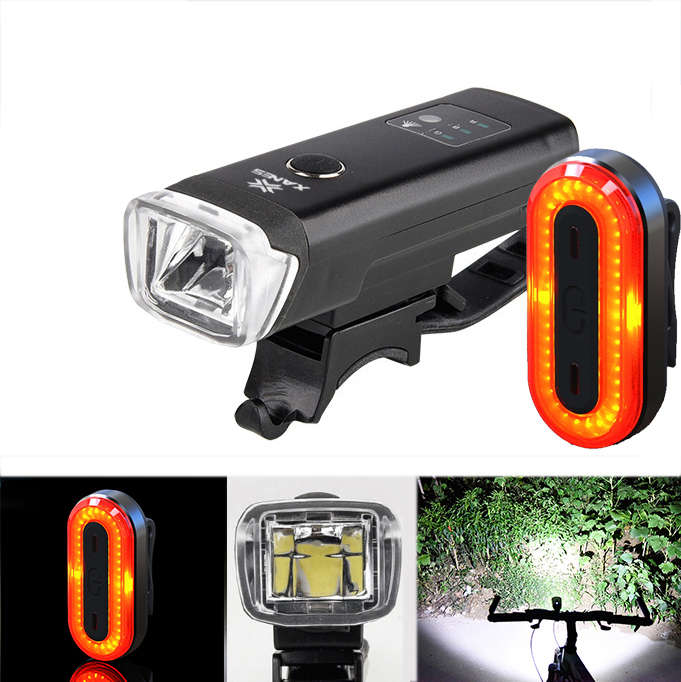 XANES SFL03 600LM XPG LED Smart Induction Bicycle Light STL03 100LM IPX8 Memory Mode Bicycle Taillig