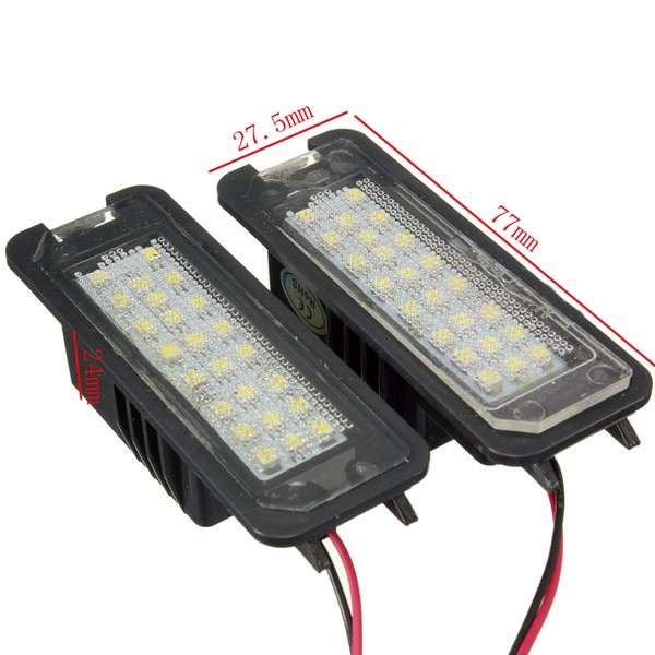 24 LED White License Number Plate Light Canbus For VW Passat Golf GTI MK5 MK6