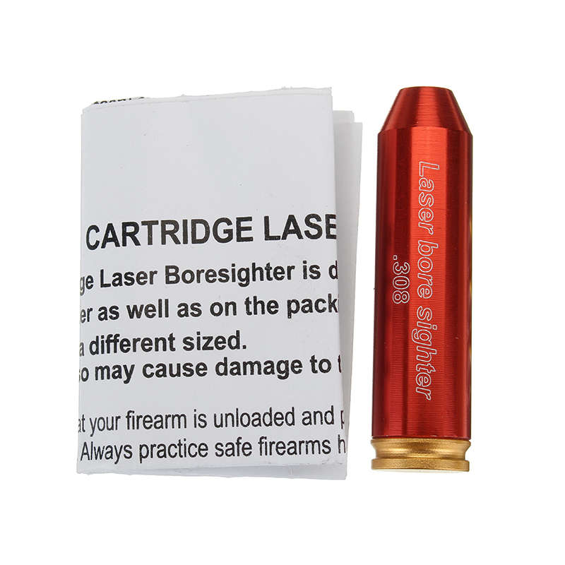 Red 308 Laser Boresighter Red Dot Sight Brass Cartridge Bore Sighter Caliber