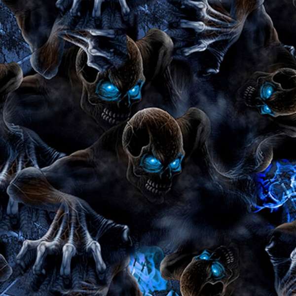 0.5mX2m Blue Eyes Skull Water Transfer Film DIY Decoration For Car Home