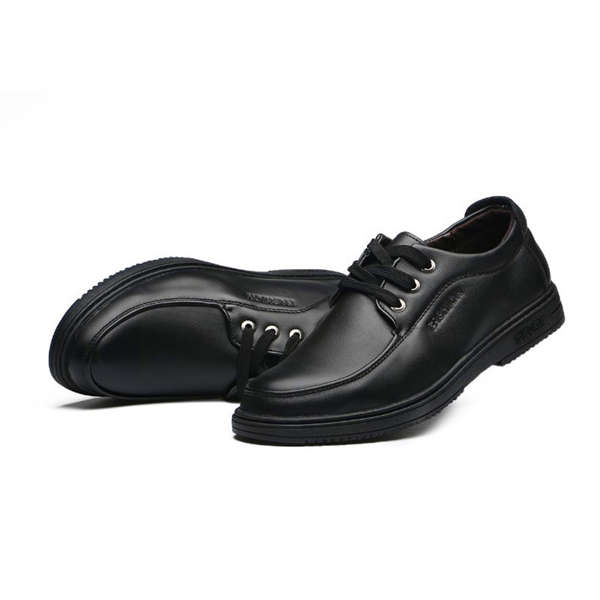 Men Casual Leather Shoes Business Breathable Fashion Lace Up Oxfords