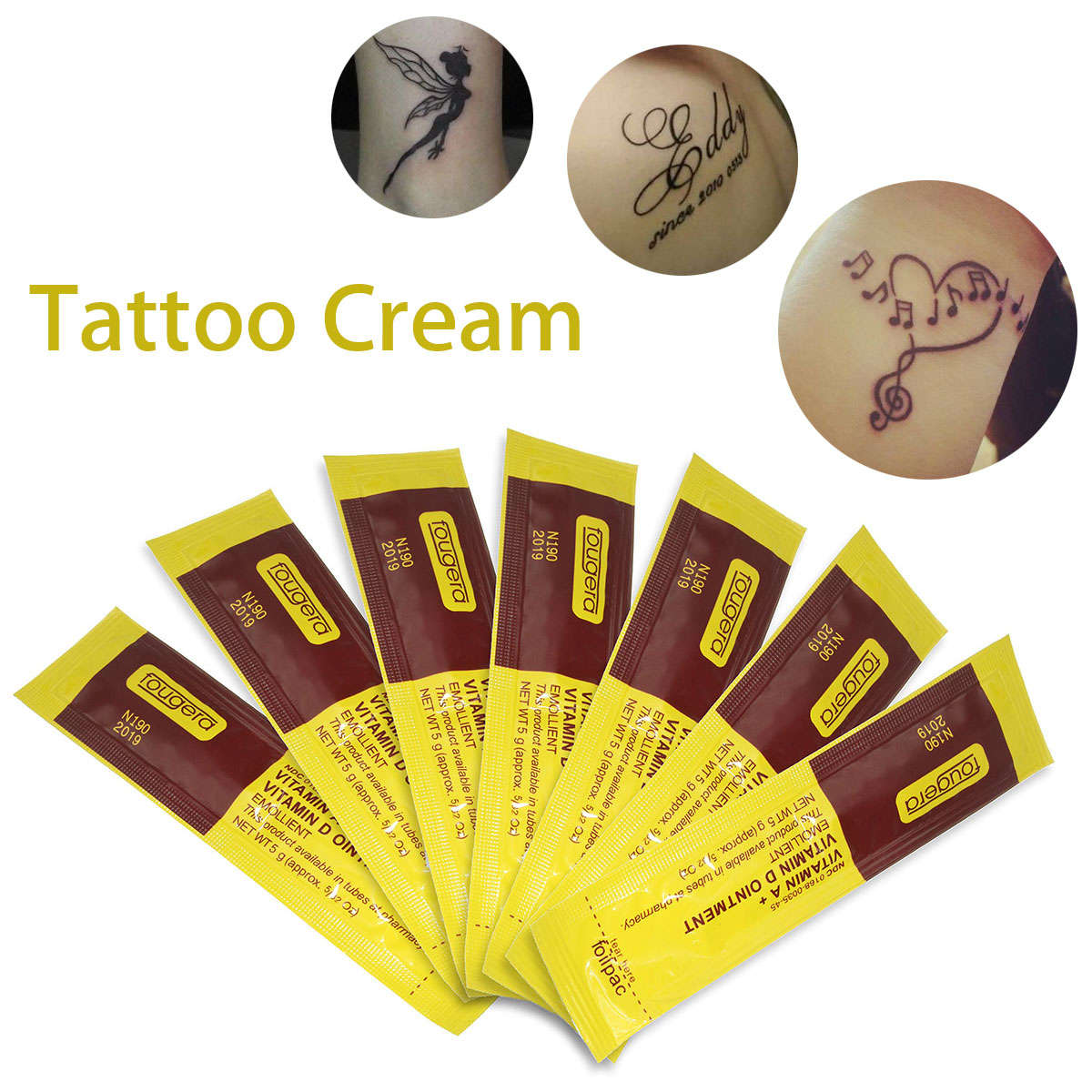 50Pcs Tattoo Fast Healing Aftercare Cream Vitamin A+D Care Lotion Scar Prevention Ointment Salve