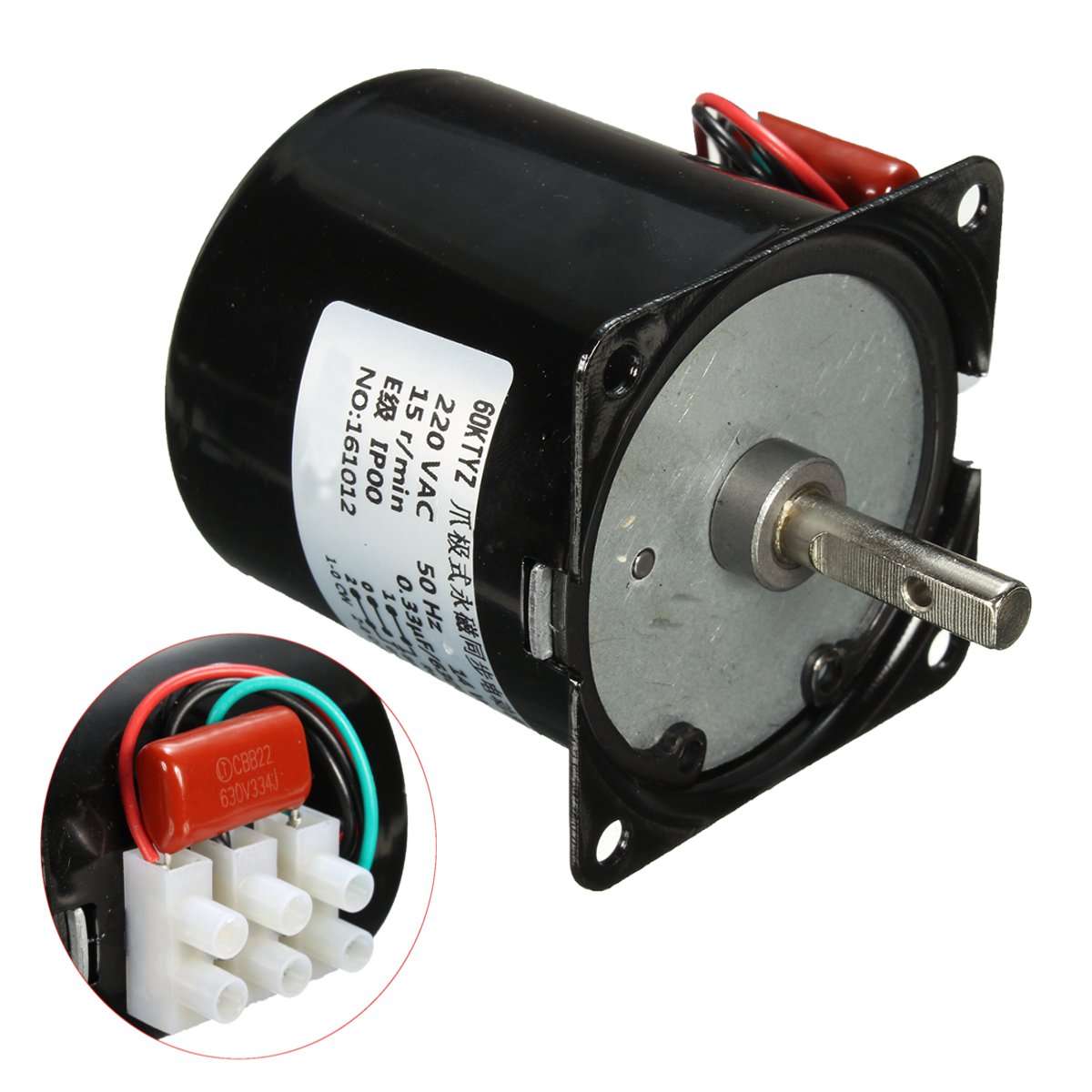 60KTYZ 220V 14W Permanent Magnetic Synchronous Motor Gear Machine 50Hz 15R/min