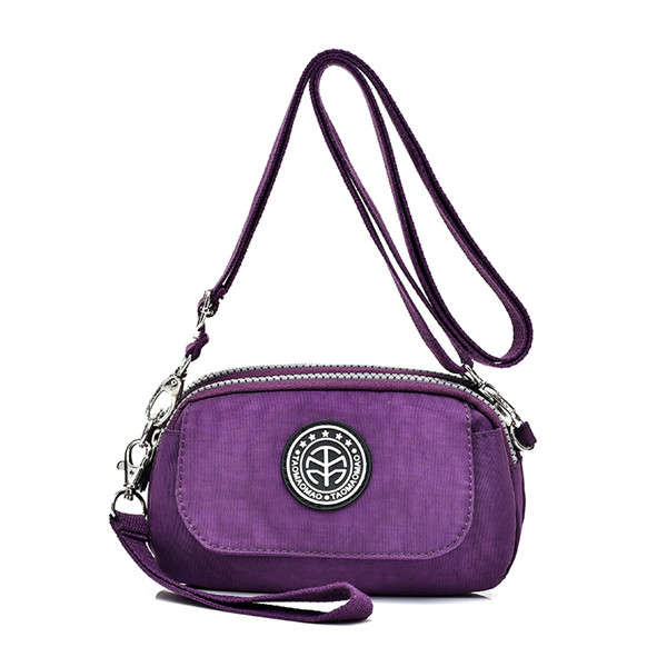 Women Nylon Clutches Bags Girls Mini Shoulder Bags Front Pocket Crossbody Bags