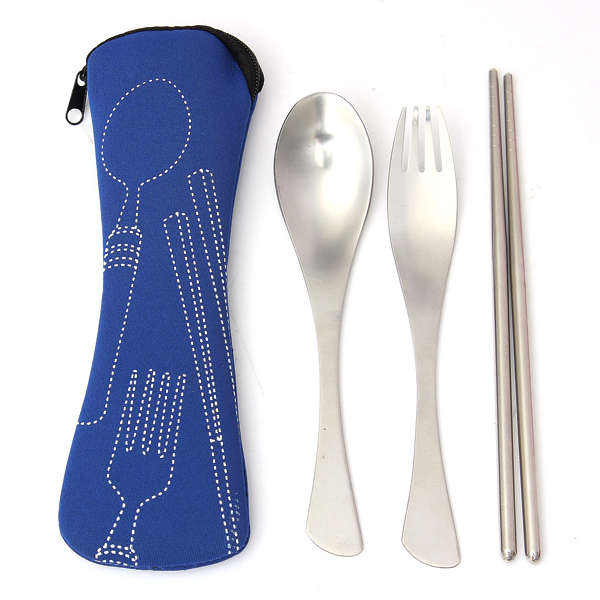 Traveling Camping Picnic Spoon Fork Chopsticks Spork Cutlery