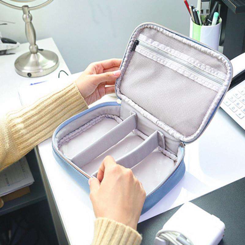 BUBM DPS-P Double Layers Adjustable Waterproof Accessory Earphone Cable Organizer Tablet Storage Bag