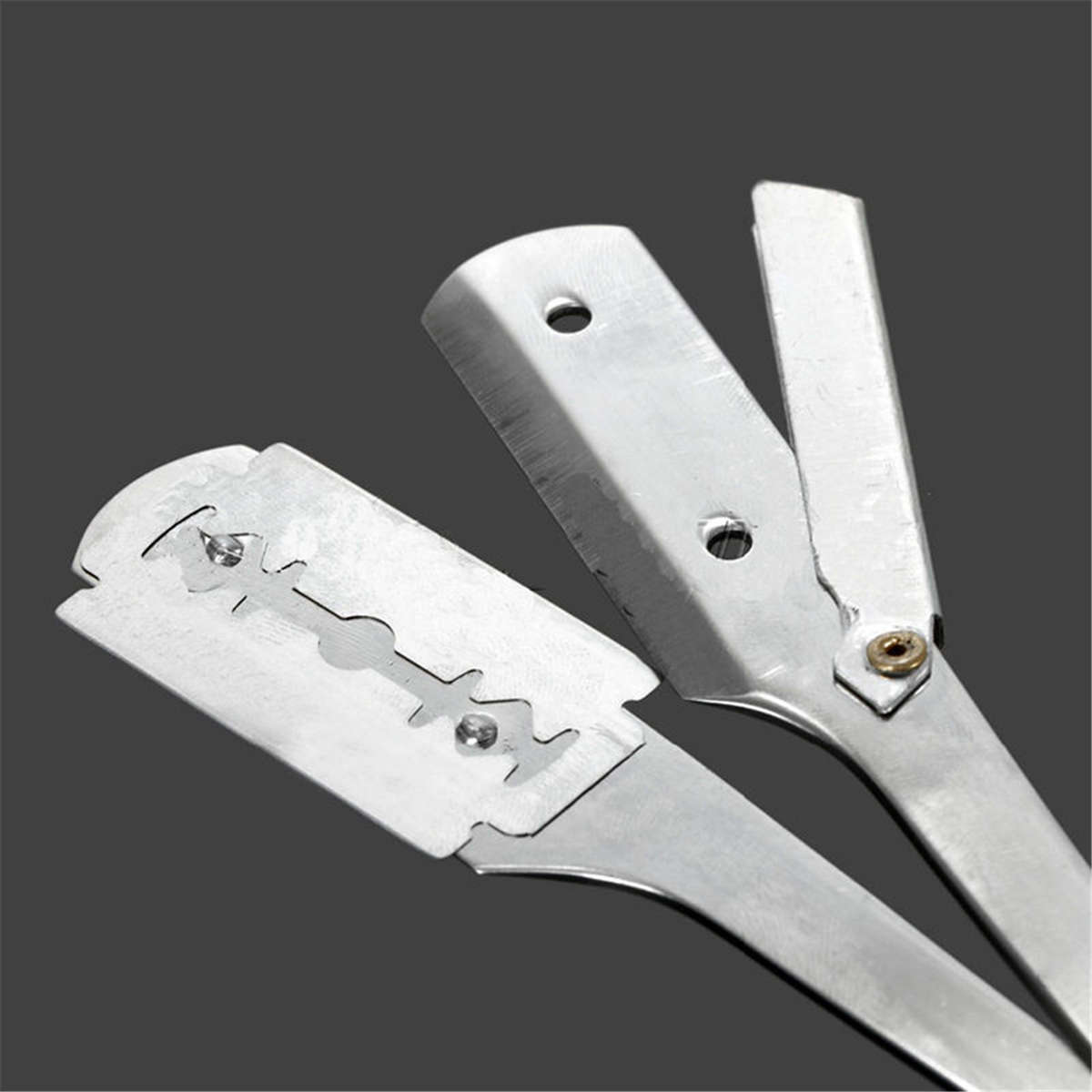 Rosewood Handle Straight Edge Barber Razor Folding Shaving Knife with 10 Blades