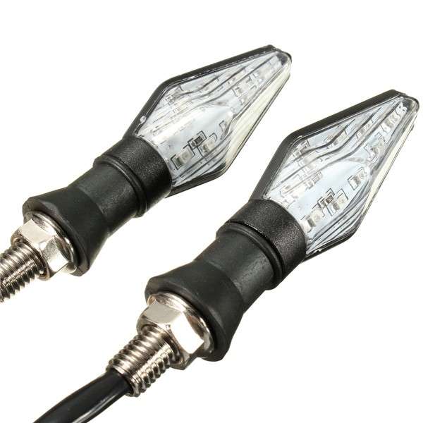 4pcs 12V Universal Motorcycle LED Turn Signal Indicator Yellow Light with Blue