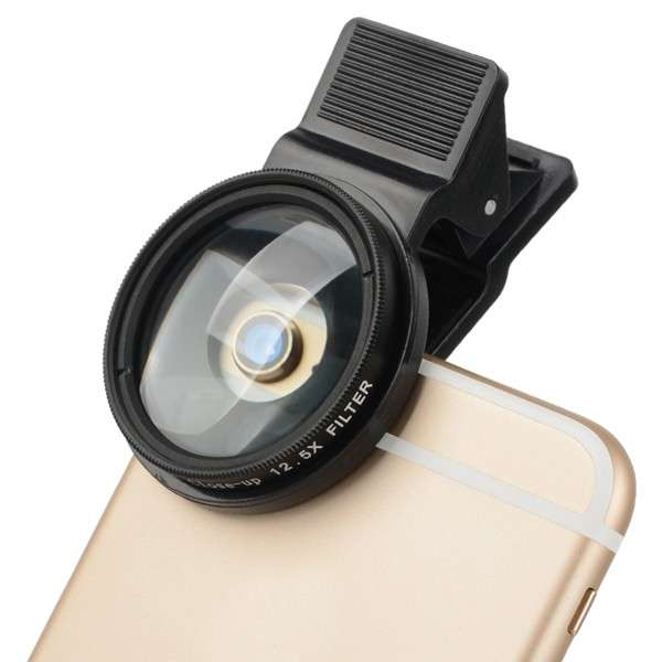 ZOMEI 37mm 12.5x Close Up Phone Filter Lens for Iphone Huawei Samsung Xiaomi Android IOS with Clip