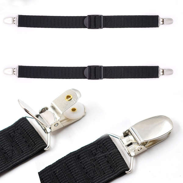 Mens Shirt Stays Holder Good Elastic Uniform Business Suspender Shirt Garter