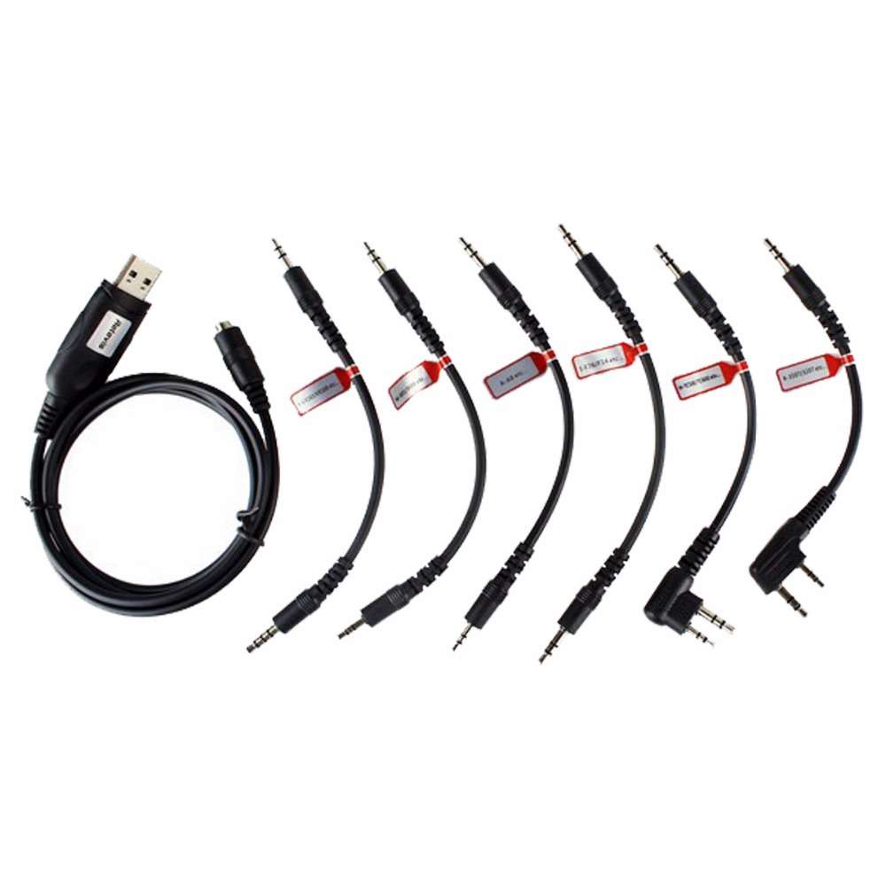 6 in 1 USB Programming Cable For BAOFENG UV-5R BF-888S For KENWOOD Motorola ICOM : Perfect Timing