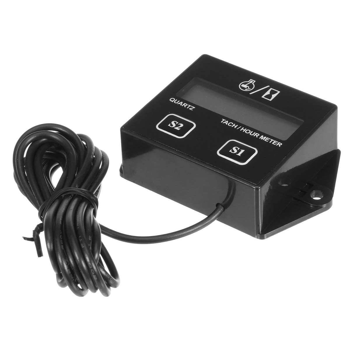 Motorcycle ATV LCD Digital Tach Tachometer Hour Meter Gas Engine Spark Induction