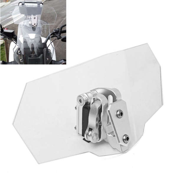 Universal Motorcycle Windshield Screen Clip On Extension Spoiler Wind Deflector