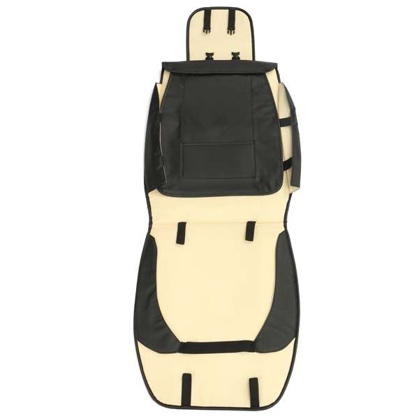 + 10pcs PU Leather Car Seat Cover 5 Seat Front and Rear Seat Cover Set Full Surround Needlework