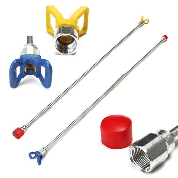 100cm Airless Paint Sprayer Gun Tip Extension Rod With Blue/Yellow Tip Guard For Graco Wagner Titan