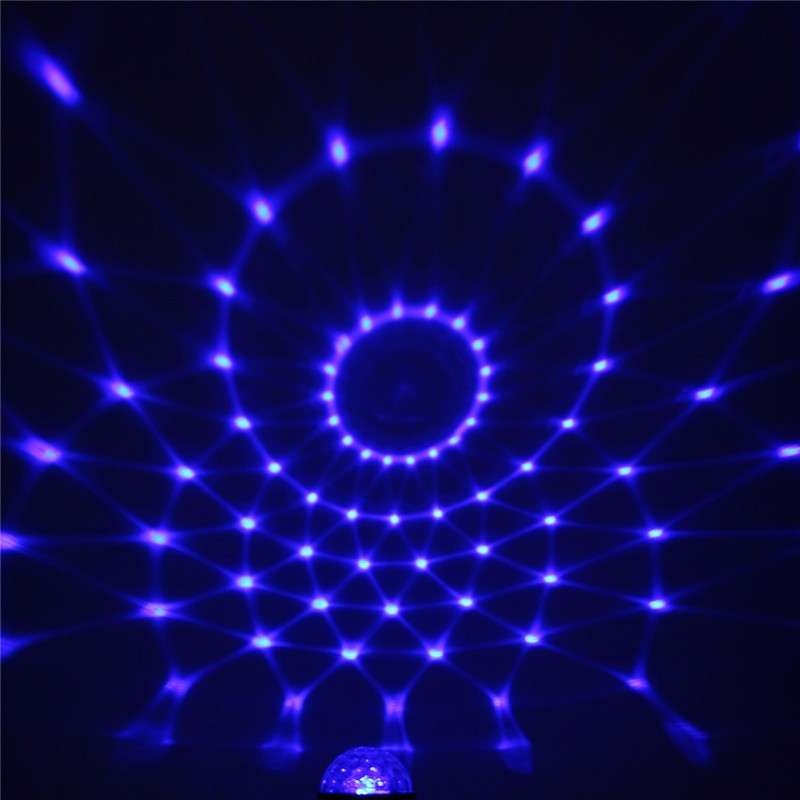 3W Sound Active RGB Party Crystal Magic Ball LED Stage Effect Lighting + IR Remote