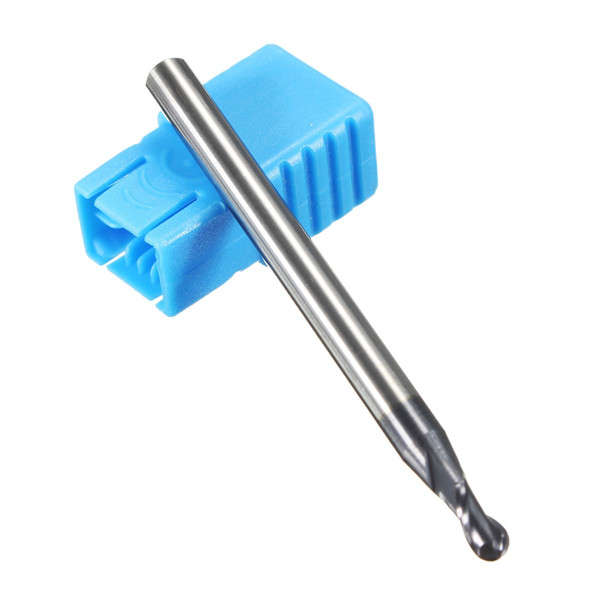 6pcs R0.5-3mm HRC45 2 Flutes Ball Nose End Mill Nitrogen Coated Milling Cutter Set CNC Tool