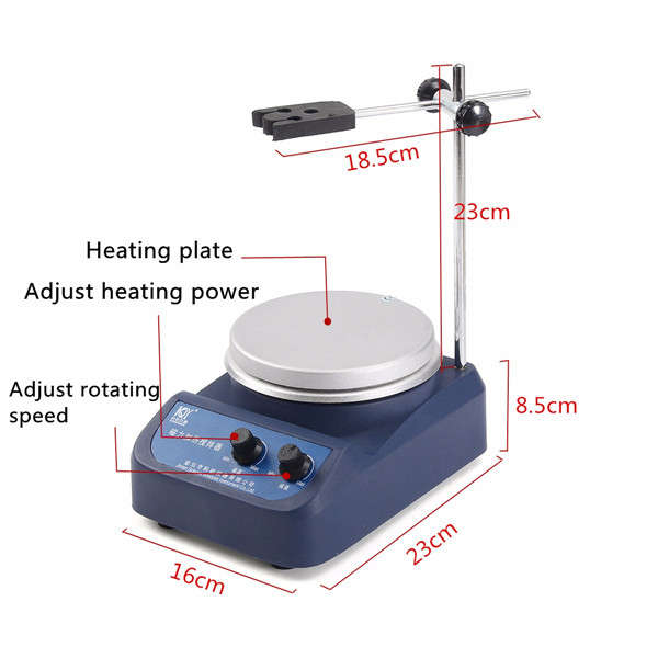 220V 200W Magnetic Stirrer Mixer Machine with Heating Plate Laboratory