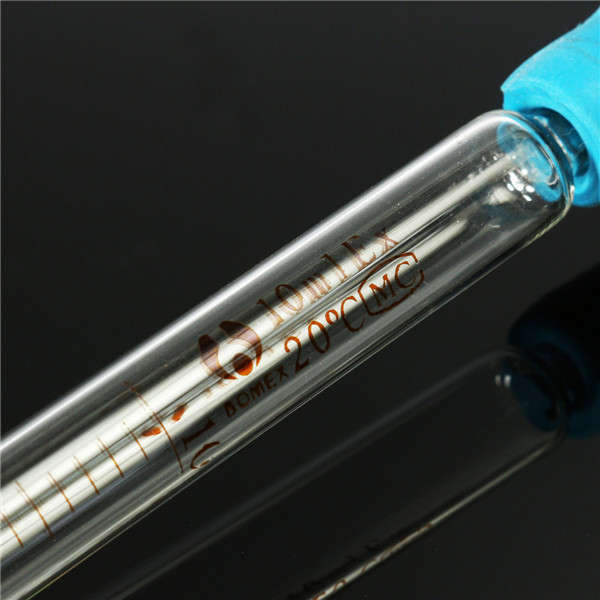 200mm 10ml Rubber Head Glass Dropper Pipettes With Scale Line