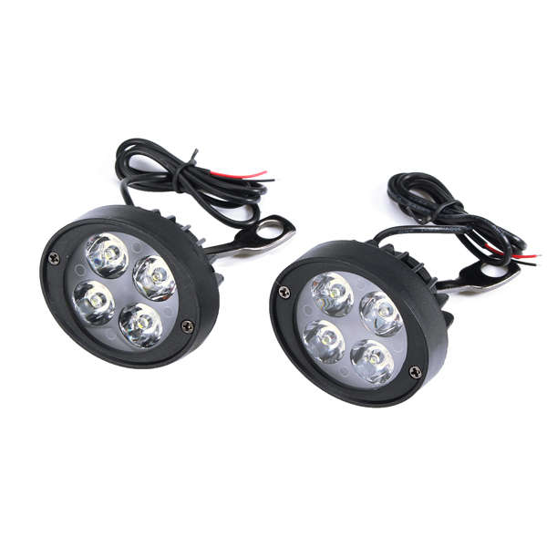 12V Motorcycle Super Light Waterproof  LED Headlight Rear View Mirror Lights Spot Lightt Assist Lamp