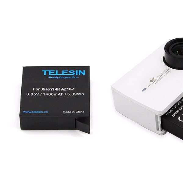 TELESIN 3.85V 1400mAh Sport Camera Battery for Xiaomi Yi II 4K