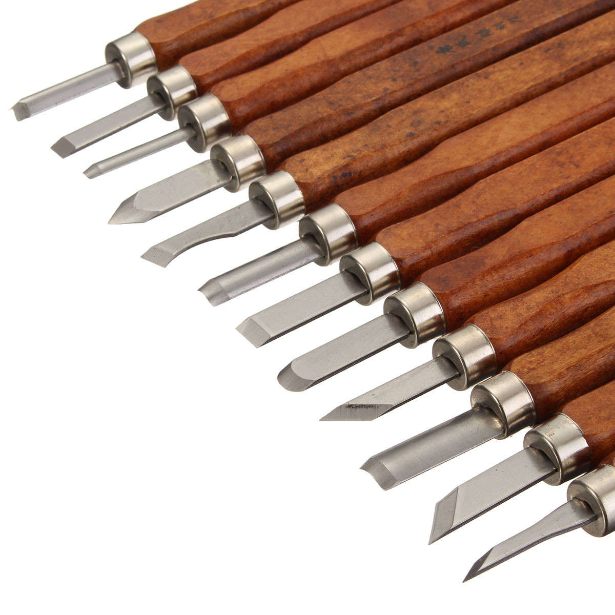 12Pcs Wood Carving Chisel Tool Set Woodworking Professional Gouges