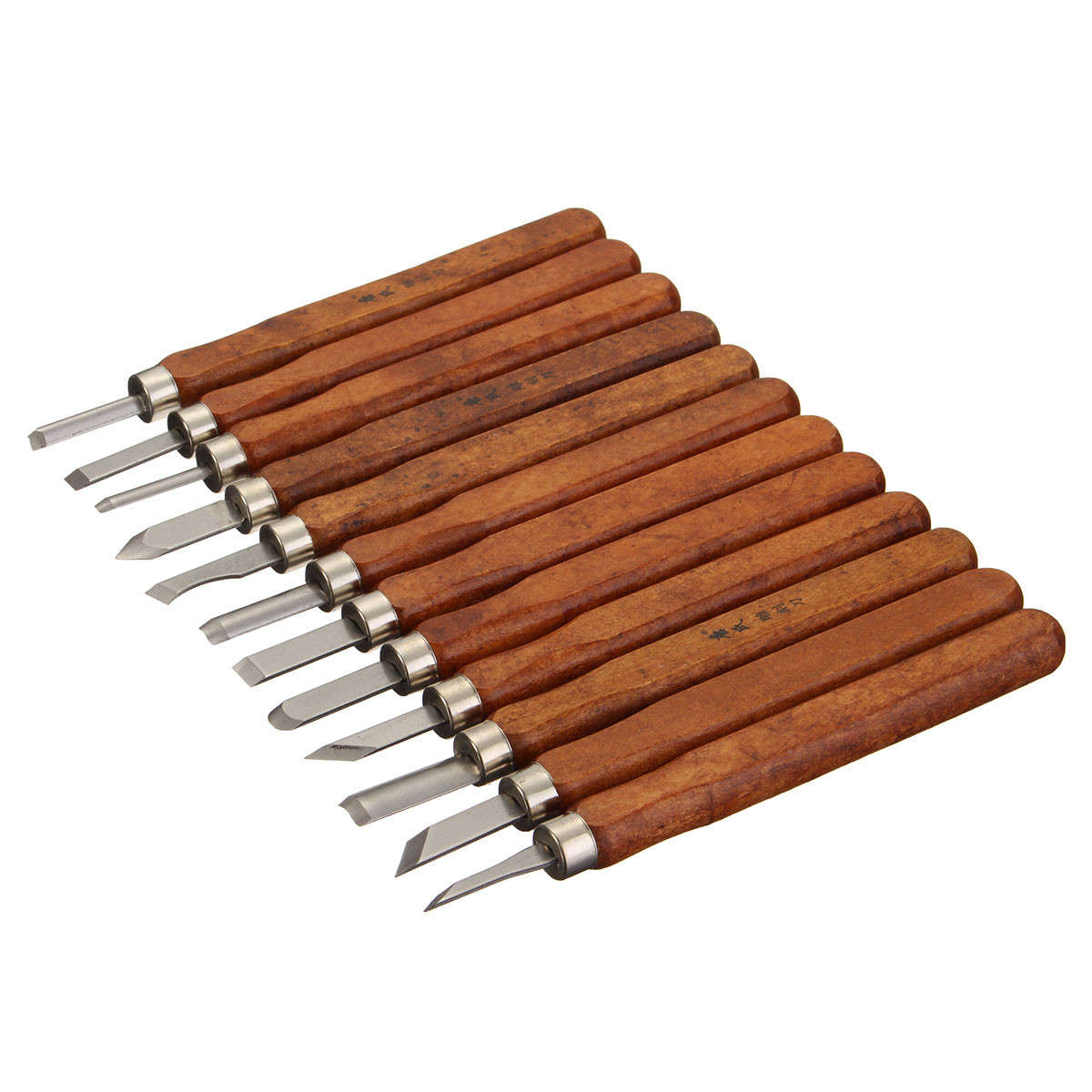 12Pcs Wood Carving Chisel Tool Set Woodworking Professional Gouges