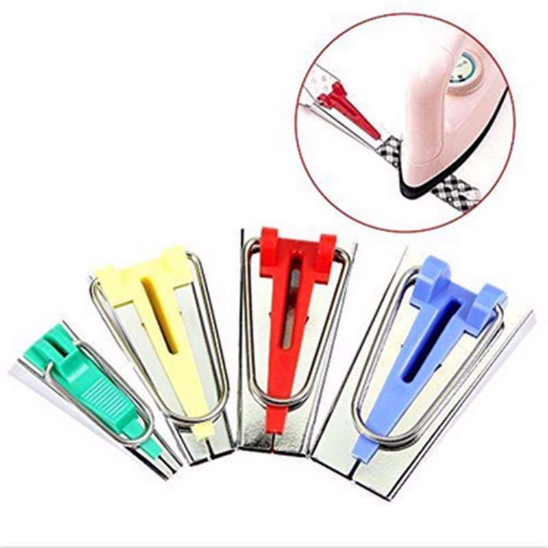 DIY Sewing Patchwork Bias Tape Maker Tool Kit Sewing Machine Binder Presser Foot Fitting