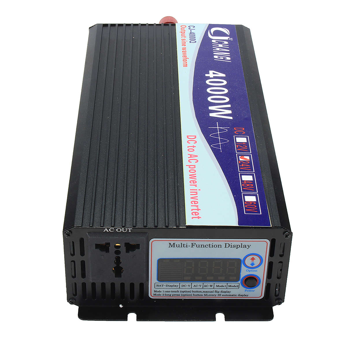 Intelligent Color Screen Pure Sine Wave Power Inverter 12V/24V To 220V 3000W/4000W/5000W Converter