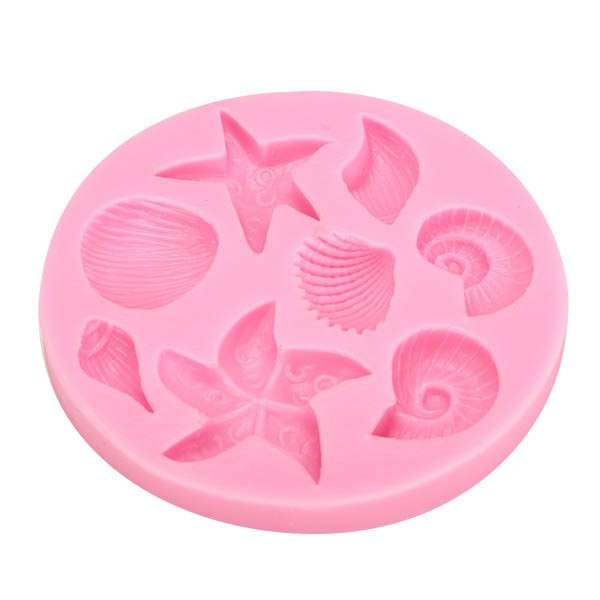 3D Silicone Sea Shells Starfish Sea Snail Fondant Cake Chocolate Mold Mould Cake Decoration
