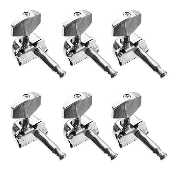 Acoustic Guitar String Semiclosed Tuning Pegs Tuners Machine Heads 6L Chrome
