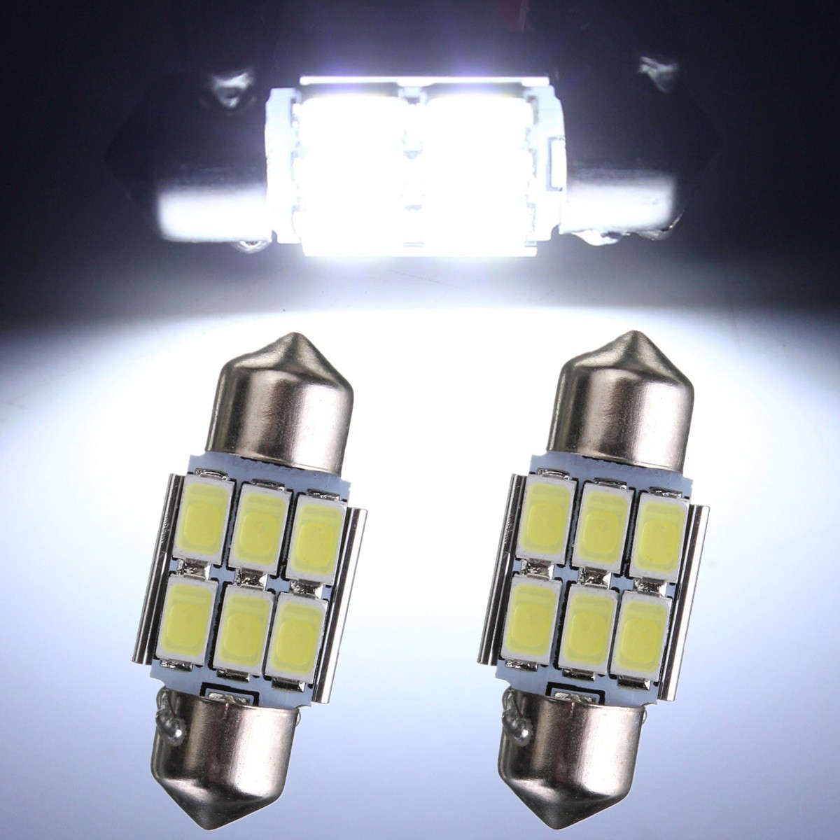 31MM 5630 6 SMD Festoon Dome Map Interior LED Light Bulb