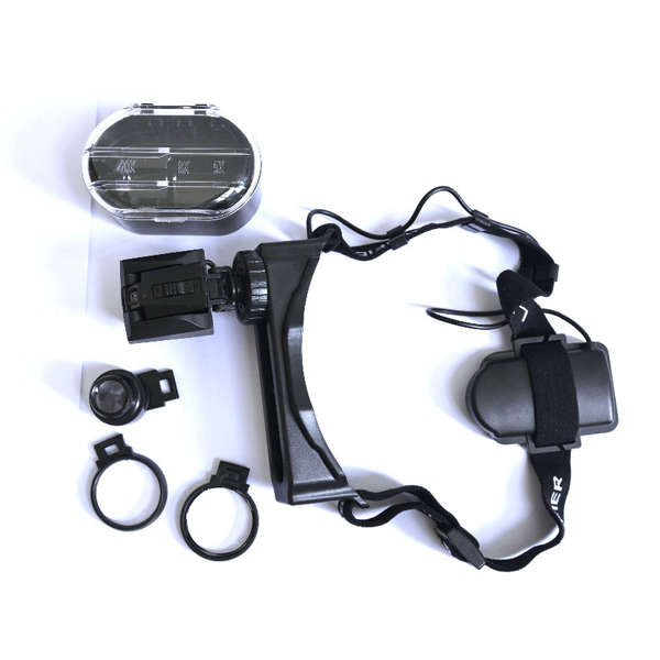 9892D 5X 10X 15X 20X LED Illuminated Headset Watch Repair Magnifier Loupe Head Magnifying Glass