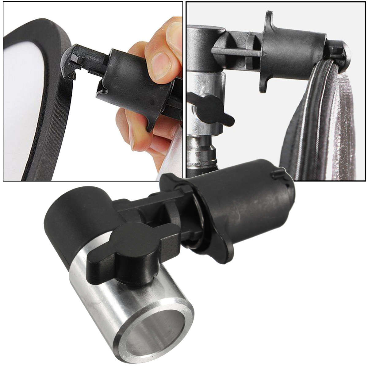 Photo Video Photography Studio Reflector Holder Clip Clamp for Light Stand