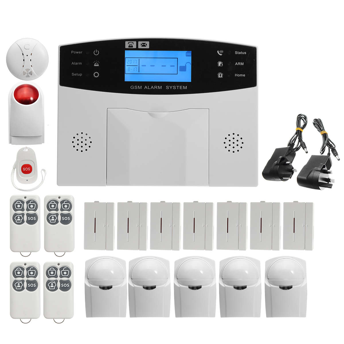 LCD Security Wireless GSM Auto Dial Home House Burglar Intruder Alarm System