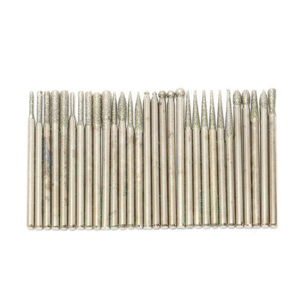 30pcs 2.35mm Diamond Emery Grinding Drill Bit Set Engraving Rotary Tool Accessories