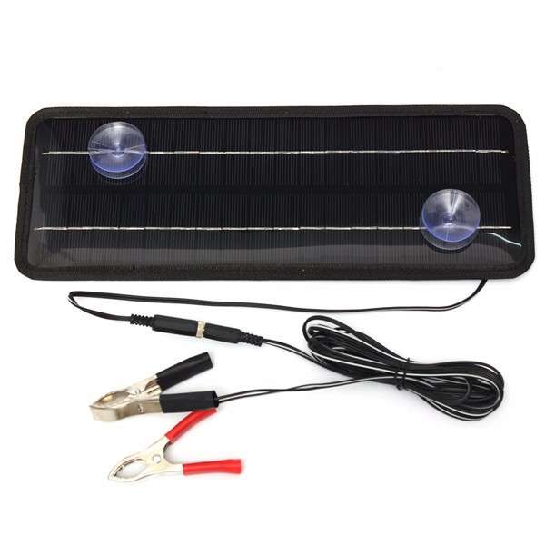 Portable Solar Panel Power Battery Charger Backup For Car Boat Automobile 12V 5W